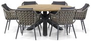 Tuinset Ronde Tuintafel 6 personen 160 cm Wicker Taupe  Lifestyle Garden Furniture Dolphin/Rockville