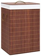 vidaXL Wasmand 72 L bamboe bruin