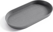 Ecopots onderschotel met waterreservoir - Oval - Grey - 28,4 x 15,4 x H2,4 cm
