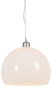 Moderne ronde hanglamp opaal wit - Globe Modern, Retro E27 Binnenverlichting Lamp