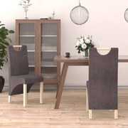 vidaXL Eetkamerstoelen 2 st stof taupe