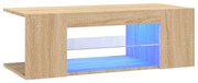 vidaXL Tv-meubel met LED-verlichting 90x39x30 cm sonoma eikenkleurig