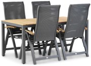 Tuinset 4 personen 160 cm Aluminium Grijs Presto Tarenta