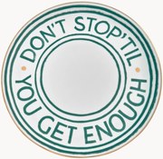 Porseleinen onderbord Don't Stop