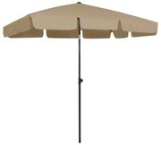 vidaXL Strandparasol 200x125 cm taupe