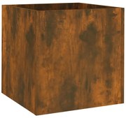 vidaXL Plantenbak 40x40x40 cm bewerkt hout gerookt eikenkleurig