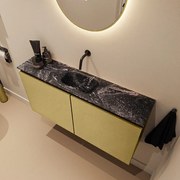 Mondiaz Ture DLux toiletmeubel 100cm oro met wastafel lava midden zonder kraangat