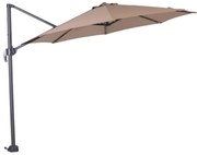 Garden Impressions Hawaii zweefparasol S Ø300 - donker grijs - taupe