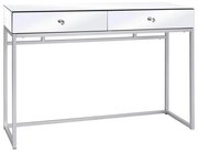 vidaXL Wandtafel gespiegeld 107x33x77 cm staal en glas