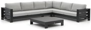 Hoek loungeset Bellagio | 6 personen | Loungeset Grijs | Hoekbank Aluminium | 340x265cm | Kees Smit Tuinmeubelen