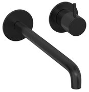 Hotbath Cobber Afbouwdeel - voor wastafelkraan - 25cm uitloop - Geborsteld zwart PVD CB105EXT25MBP