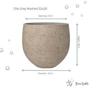 Pot Orb Grey Washed