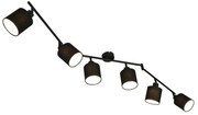 Stoffen Moderne Spot / Opbouwspot / Plafondspot zwart 6-lichts verstelbaar - Hetta Modern E14 Binnenverlichting Lamp