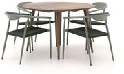 Manifesto Cavone/ROUGH-K ø 115cm dining tuinset 5-delig stapelbaar