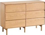 6-laden Commode 120x40 Cm In Treveris Hout Eikenhout - Sklum