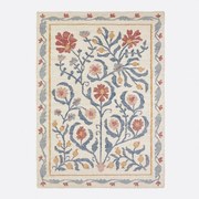 Vloerkleed in jute met bloemenpatroon, Antonia