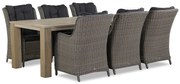 Tuinset 6 personen 240 cm Wicker Taupe Garden Collections Buckingham/Brighton