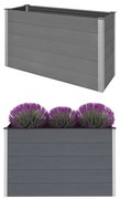 vidaXL Plantenbak verhoogd 150x50x91 cm HKC grijs