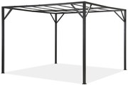Santorini 3 x 4 m antraciet metalen terraspergolaframe Garden Point