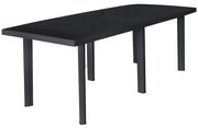 vidaXL Tuintafel 216x90x72 cm kunststof antraciet