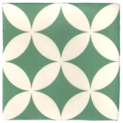 Terre d'Azur Madelaine Decor 25 wandtegel 13x13cm groen - 30 stuks per doos