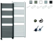 Sanicare Elektrische Design Radiator - 172 x 60 cm - 1127 Watt - thermostaat chroom linksonder - inox look HRLEC 601720/I