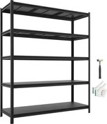 VEVOR zwaar uitgevoerde opbergkast 1511x522x1813mm, draagvermogen 1360,8kg, stalen frame en 5 verstelbare planken, modulaire opbergkast te gebruiken als werkbank, flexibele metalen opbergkast voor kelder, garage of werkplaats