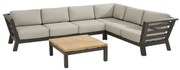 Meteoro hoek loungeset 5-delig antraciet 4-Seasons Outdoor