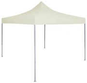 vidaXL Partytent professioneel inklapbaar 2x2 m staal crème