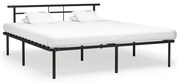 vidaXL Bedframe metaal zwart 180x200 cm