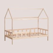 Houten Bed Voor Kelly Kids-matras Van 90 Cm Natuurlijk Hout & Bed & 90 X 190 Cm - Sklum