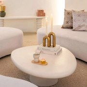 Richmond Interiors Bloomstone Witte Salontafel Organisch - 110 X 90cm.