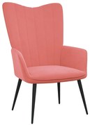 vidaXL Relaxstoel fluweel roze