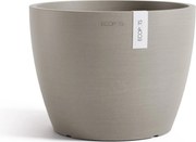 Ecopots bloempot Stockholm 24 - Rond - Taupe - Diameter 23,3 x H17,7 cm
