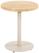 Volta teak bijzettafel centrale poot latte 45 cm.Ø (H 55) 4 Seasons Outdoor