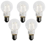 Set van 5 E27 LED lamp met schemerschakelaar / dag-nacht sensor A60 schemersensor 2,5W 250 lm 2200K
