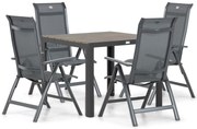 Tuinset 4 personen 92 cm Aluminium/textileen Grijs Hartman Alice/Young
