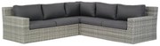 Hoek loungeset 5 personen Wicker Grijs  Garden Collections Amico