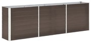 vidaXL Plantenbak verhoogd 240x40x77 cm gegalvaniseerd staal bruin