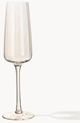 Mondgeblazen champagneglazen Ellery, 4 stuks
