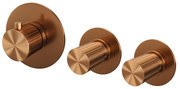 Brauer Stripe inbouwthermostaat met 2 stopkranen koper geborsteld PVD