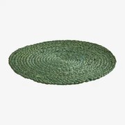 Ronde Jute Onderzetter Yorvet Groen – Kool - Sklum