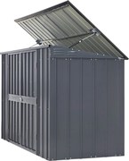 Vitavia Afvalcontainer -berging Easy 73 - antraciet - Tuinberging metaal - L233 x 95 x H131,5 cm
