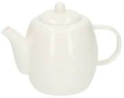 Theepot, organisch, porselein, wit, 1,2 liter