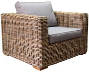 Serva lounge tuinstoel naturel rotan