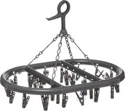 5Five droogcarrousel met 24 kunststof knijpers - Ovaal 45 x 33 cm