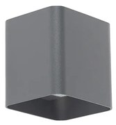 Moderne wandlamp donkergrijs incl. LED IP54 vierkant - Evi