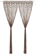 vidaXL Gordijn macramé 140x240 cm katoen taupe