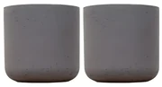 2x Pot Charlie black washed