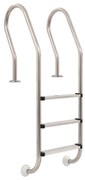 vidaXL Zwembadladder met 3 sporten 120 cm roestvrij staal 304